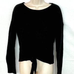 Knotted Soft Knit Black Sweater